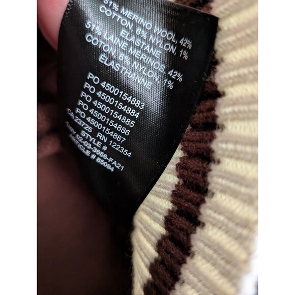 Sunday Best Sweater Vest Merino Wool Blend Womens S Sleeveless Cable-Knit  Brown - Picture 9 of 11